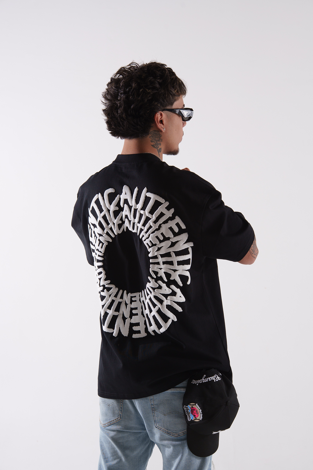 "Authentic" Circle Print –  Oversized Graphic Tee